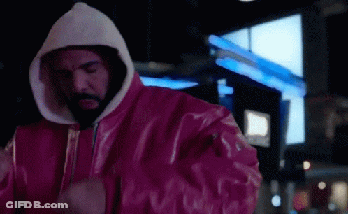 Man With Beard Dancing In Pink Hoodie GIF