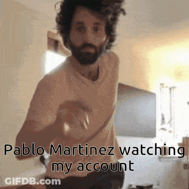 Man With Beard Dancing Pablo Martinez Watching My Account GIF