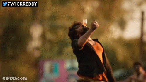 Man With Beard Drinking From Glass #7Wickreddy GIF