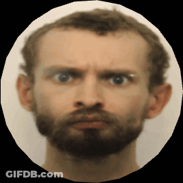 Man With Beard Eyes Closed In Circle GIF