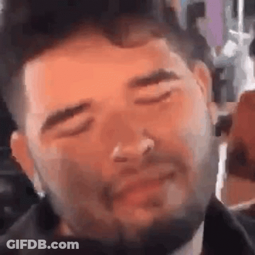 Man With Beard Eyes Closed GIF
