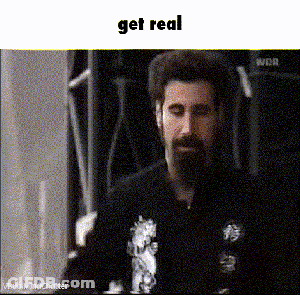 Man With Beard Eyes Closed Saying Get Real GIF