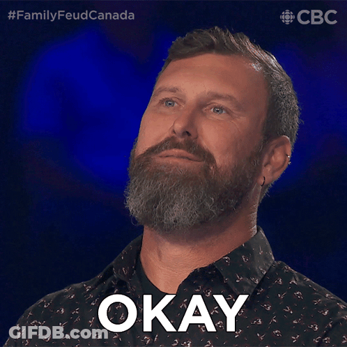 Man With Beard Eyes Closed Saying Okay GIF