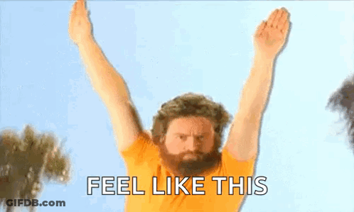 Man With Beard Flying Feel Like This GIF