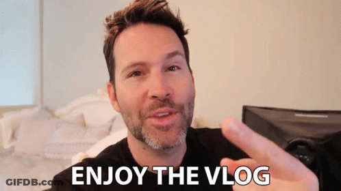 Man With Beard Giving Middle Finger Enjoy The Vlog GIF