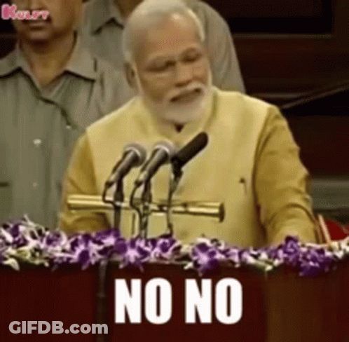 Man With Beard Giving Speech Saying No No GIF
