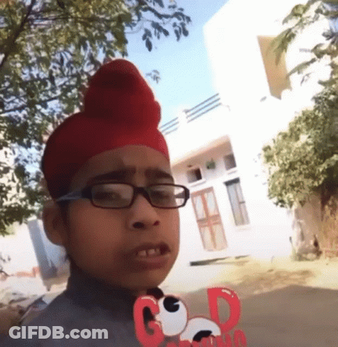 Man With Beard Glasses Blue Turban Hyparam GIF