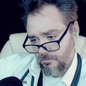 Man With Beard Glasses Earbuds GIF
