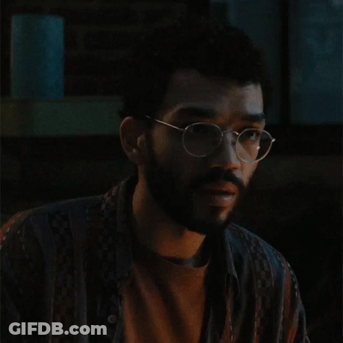 Man With Beard Glasses Floral Shirt GIF