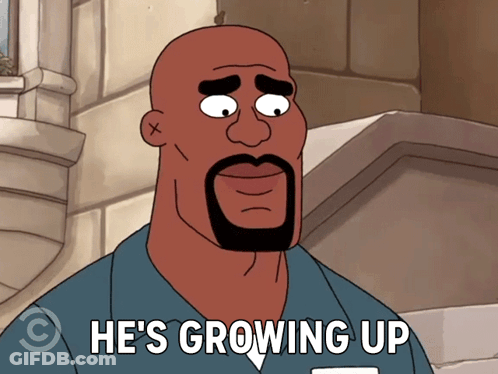 Man With Beard Growing Up GIF