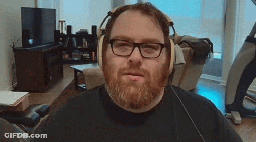 Man With Beard Headphones And Glasses GIF