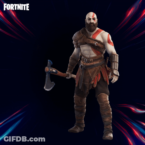 Man With Beard Holding Axe Fortnite GIF