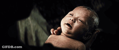 Man With Beard Holding Baby GIF