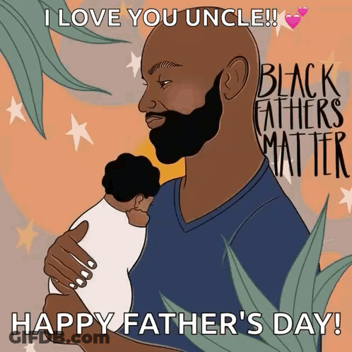 Man With Beard Holding Baby Saying I Love You Uncle GIF