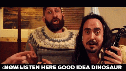 Man With Beard Holding Beer Next To Another Man With Beard GIF