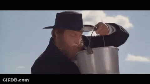 Man With Beard Holding Bucket Of Water GIF