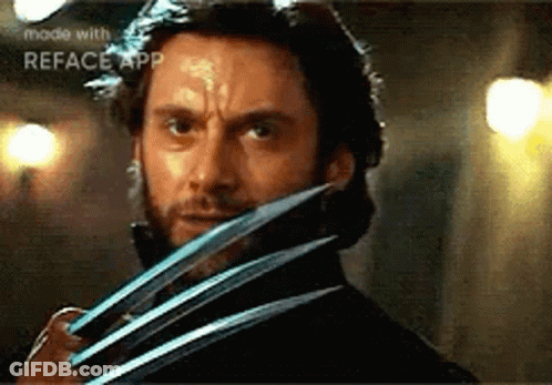 Man With Beard Holding Claws GIF