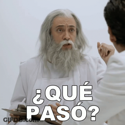 Man With Beard Holding Clipboard Que Paso GIF