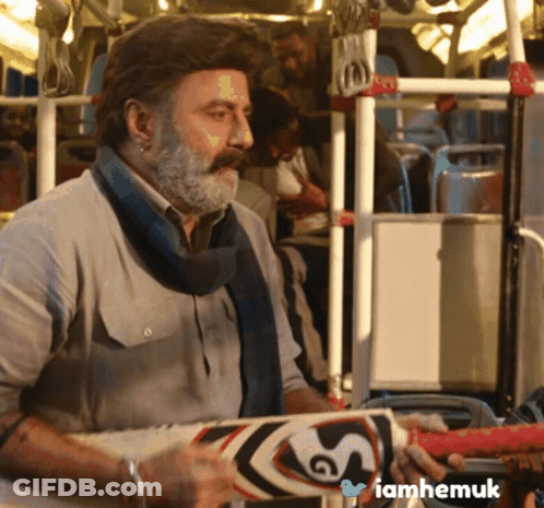 Man With Beard Holding Cricket Bat GIF