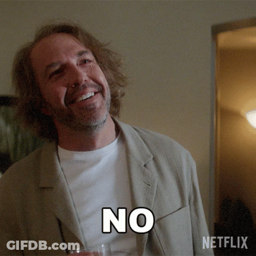 Man With Beard Holding Glass Saying No GIF