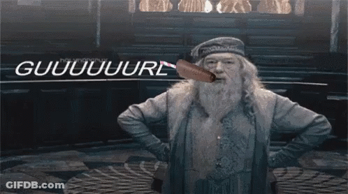 Man With Beard Holding Hot Dog GIF