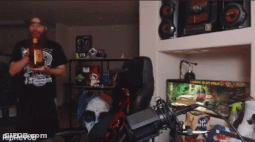Man With Beard Holding Jack Daniels GIF