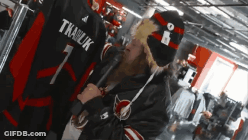 Man With Beard Holding Jersey Saying Tkauluk GIF