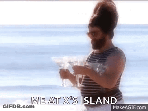 Man With Beard Holding Martini GIF