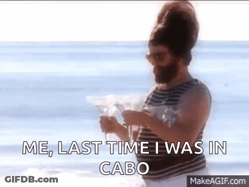 Man With Beard Holding Martini GIF