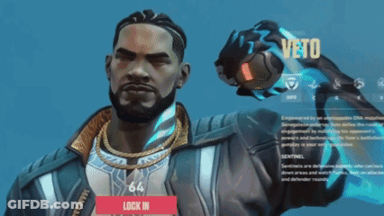 Man With Beard Holding Red Veto Sign GIF