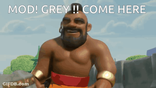 Man With Beard Holding Sword Says Mod Grey Come Here GIF