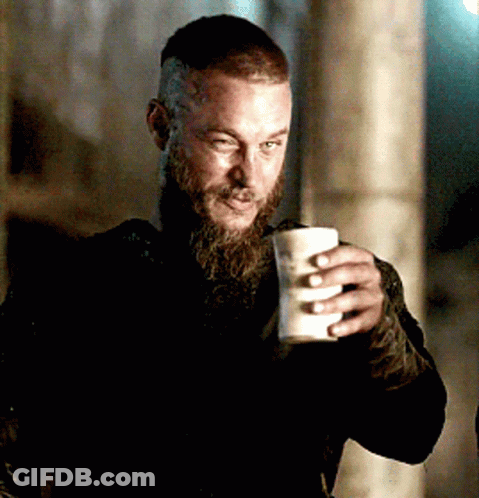 Man With Beard Holding White Cup GIF
