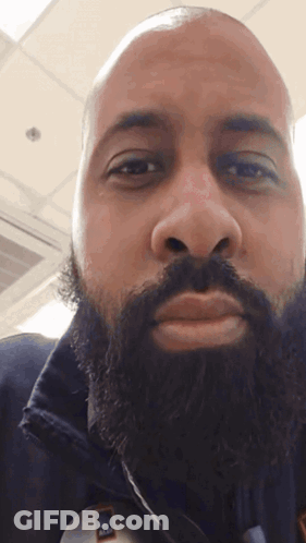Man With Beard In Aldi Jacket GIF