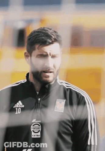 Man With Beard In Black Adidas Jacket GIF