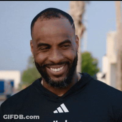 Man With Beard In Black Adidas Shirt GIF
