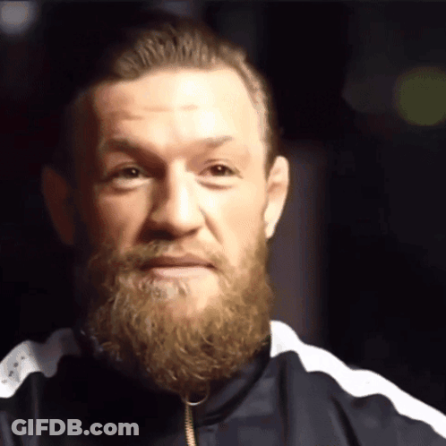 Man With Beard In Black And White Striped Jacket GIF