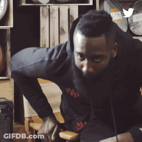 Man With Beard In Black Hoodie GIF