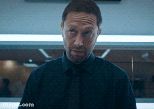 Man With Beard In Black Shirt And Tie GIF