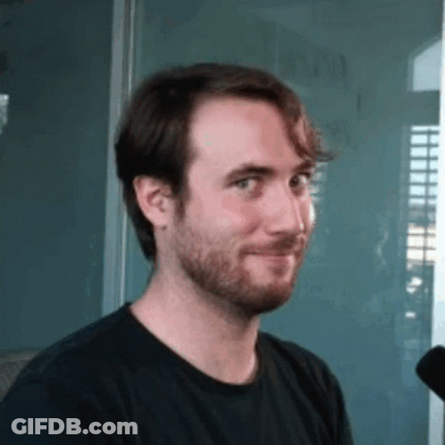 Man With Beard In Black Shirt GIF