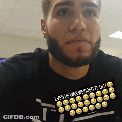 Man With Beard In Black Shirt Saying Even He Was Weirded Tf Out GIF