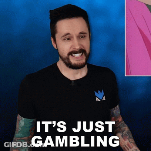 Man With Beard In Black Shirt Saying It's Just Gambling GIF