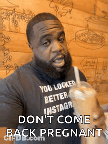Man With Beard In Black Shirt Saying You Looked Better Instagr GIF