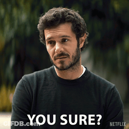 Man With Beard In Black Shirt Saying You Sure GIF