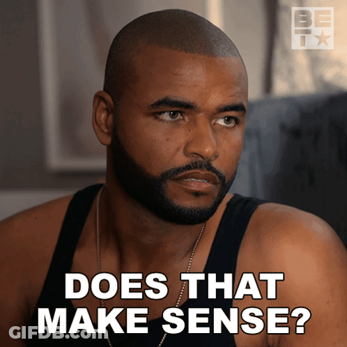 Man With Beard In Black Tank Top Saying Does That Make Sense GIF