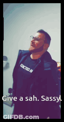 Man With Beard In Black United Shirt GIF