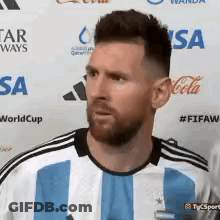 Man With Beard In Blue And White Striped Shirt GIF