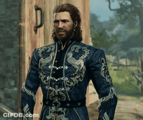 Man With Beard In Blue Coat GIF