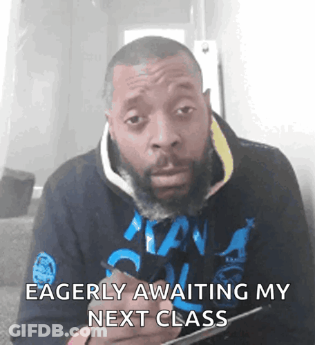 Man With Beard In Blue Eagle Shirt GIF