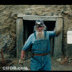 Man With Beard In Blue Overalls And Hard Hat GIF
