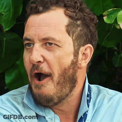 Man With Beard In Blue Shirt GIF
